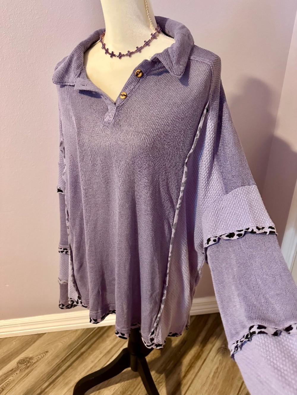 Listicle Plum Color Sweater - NWT Large